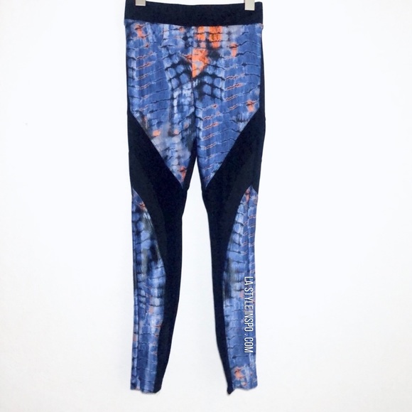 KORAL Frame Legging Snake Mesh in Blue Size XS - Picture 3 of 10
